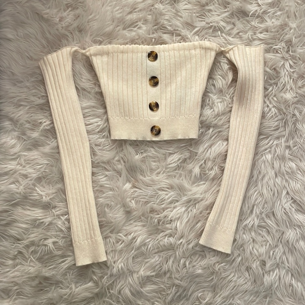 F21 Off the Shoulder Sweater Top
